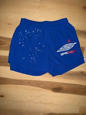 Sp5der Pro Double Layer Blue Short